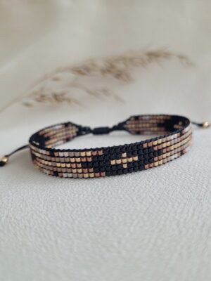 Bransoletka tkana Mocca