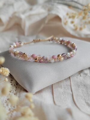 Bransoletka pleciona Lilac