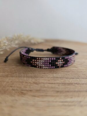 Bransoletka tkana Orchid